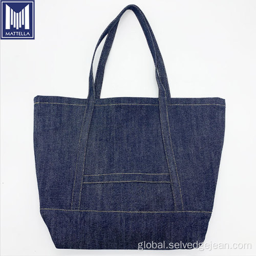 Custom Denim Vest Ladies Vintage Denim Cloth Shoulder Tote Hand Bag Factory